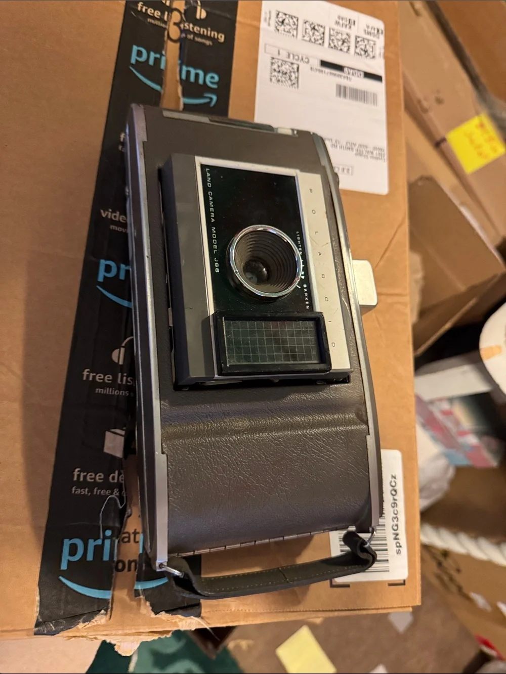 Vintage Polaroid Automatic 320 Land Camera W/ Original Manual